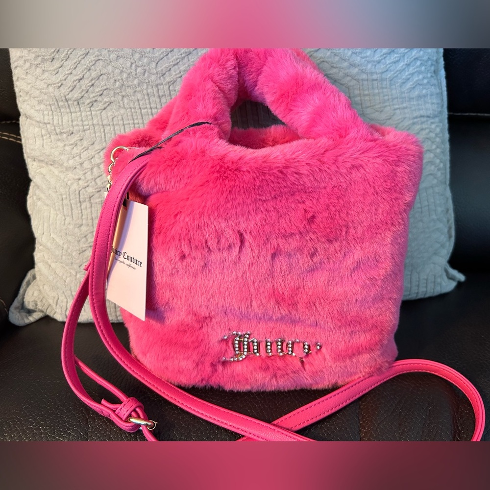 Juicy Couture Free Love Fluffy Mini Tote Crossbody